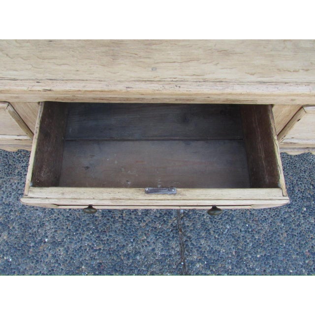 Antique English Weathered and Bleached Oak Dresser Base For Sale - Image 14 of 18