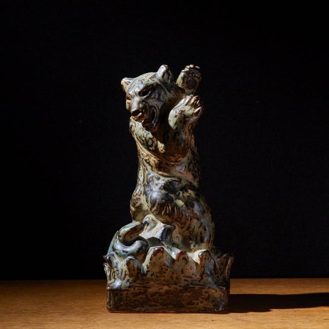 Ceramic Ceramic Bear Sculpture by Knud Kyhn for Royal Copenhagen, 1952 For Sale - Image 7 of 13