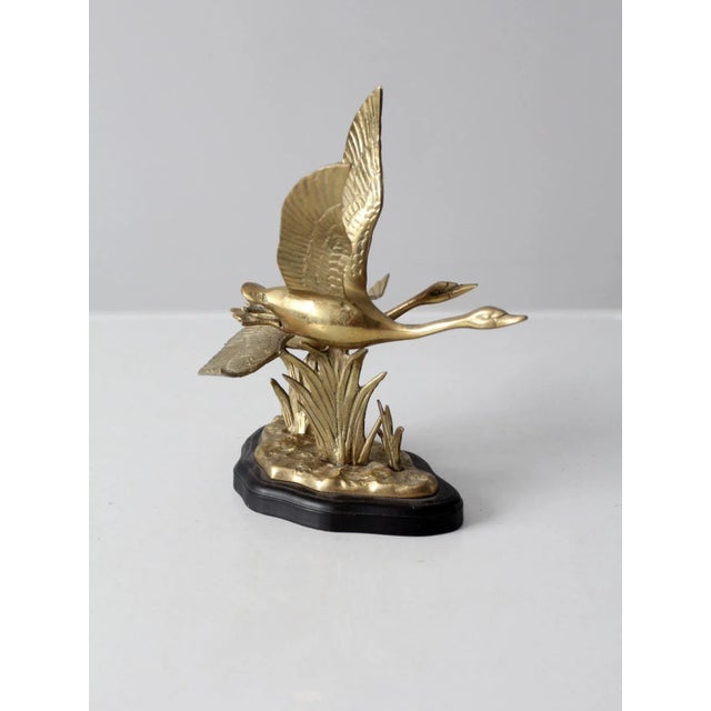 Brass Vintage Figural Brass Birds Sculpture For Sale - Image 8 of 13