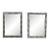Art Deco Style Black & White Resin Diamond Design Wall or Console Mirror, a Pair For Sale