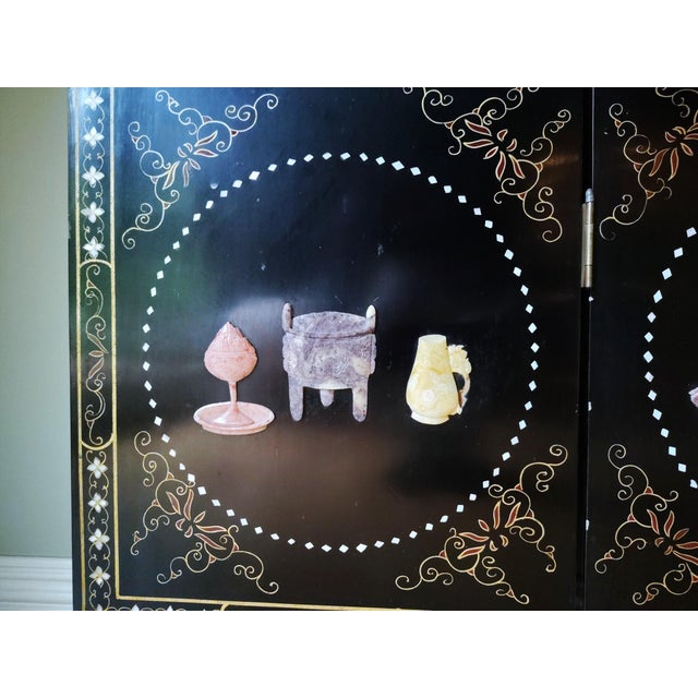 Early 20th Century Chinese Coromandel Soap Stone Screen For Sale - Image 15 of 18