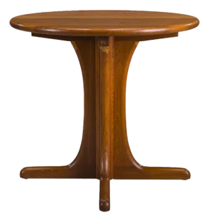 Vintage Scandinavian Danish Teak Round Side Table by Axelsen, 2003