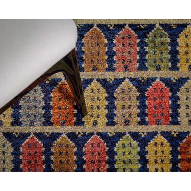 Rare Vintage Swedish 'Townhouse' Rug Size: 5'3" × 7'10" (160 × 238 cm). This vintage Swedish Rya rug from the 1950s is a...