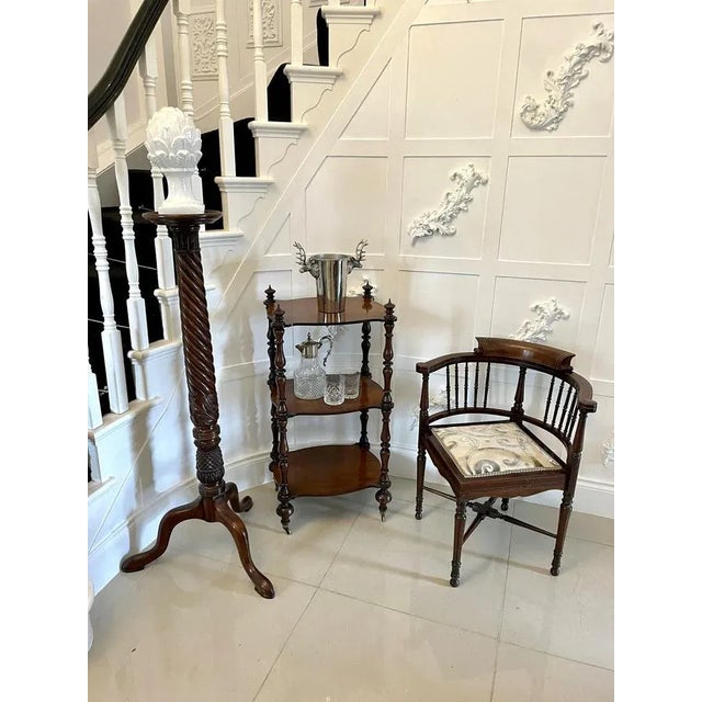 Antique Victorian Rosewood Freestanding Shelf For Sale - Image 4 of 13