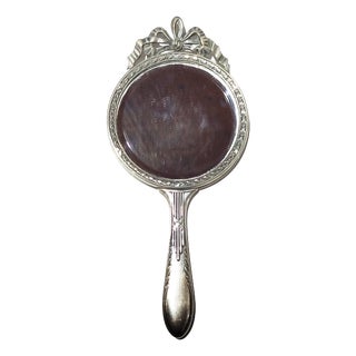 Silver Hand Mirror, 1800s For Sale