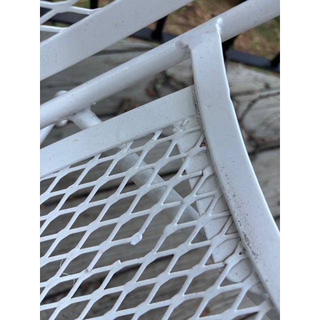 no maker's mark powdercoated white, one chair has had seat reinforced as photographed. total of 4 available priced per...