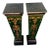 Mid 20th Century Neoclassical Faux Painted Green and Gilt Pedestals - a PAir For Sale