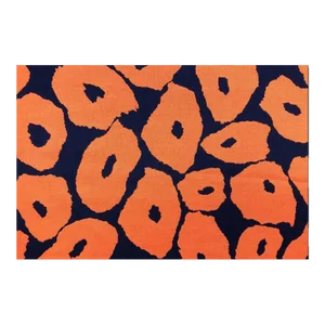 Perennials Untitled Hot Flash Reversible Abstract Red Coral Navy Blue Dots Outdoor Upholstery Drapery Fabric