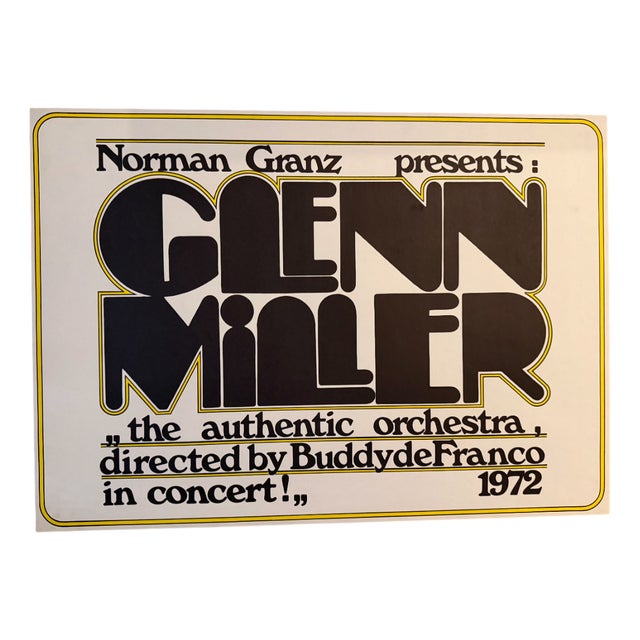 Poster for Norman Granz Presenting Glenn Millers Authentic Orchestra directed by Buddy De Franco in Concert, 1970s For Sale