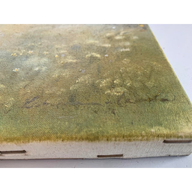 Women in the Meadow Collecting Flowers, 1800s, Oil on Canvas For Sale - Image 13 of 18