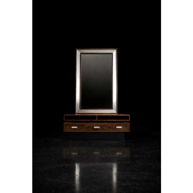 Vintage Scandinavian Ambassador Console with Mirror from Fröseke Nybrofabriken Ab, 1970s, Set of 2 For Sale - Image 12 of 18