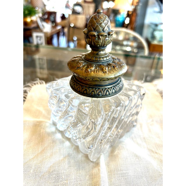Baccarat 19th Century Baccarat Crystal Inkwell For Sale - Image 4 of 12
