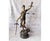 A commanding, large-scale vintage cast bronze sculpture of Lady Justice (Themis/Justitia), the iconic symbol of law and...