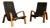 Mid-Century Woven Wood Armchairs, Czechoslovakia, 1950s, Set of 2 For Sale
