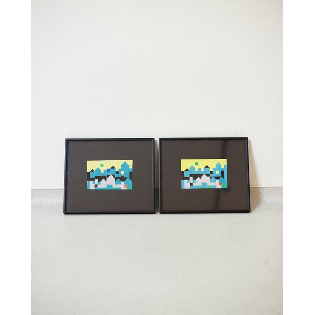 Tihamér Gyarmathy, Collage in Pair, Set of 2 For Sale - Image 4 of 4