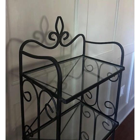 American Vintage Black Metal Étagère For Sale - Image 3 of 6