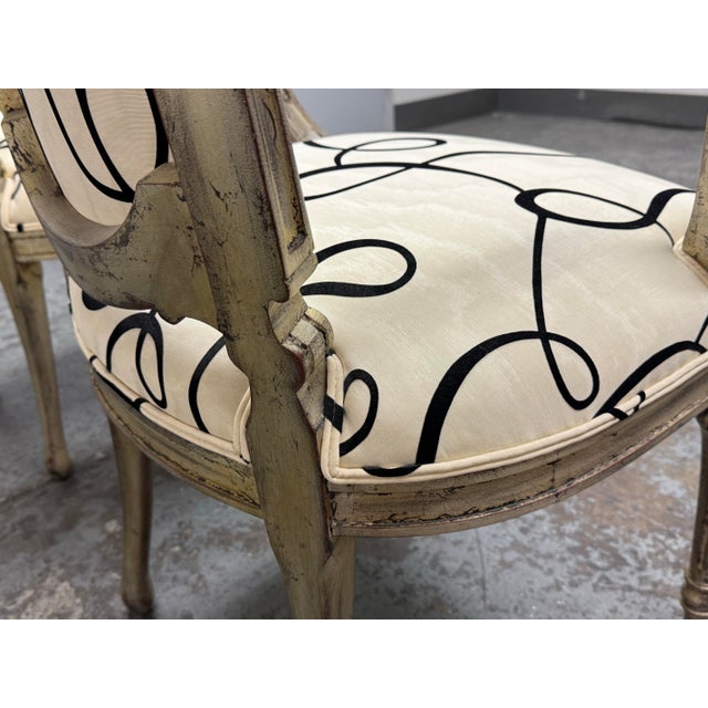 French Neoclassical Circa 1930's Armchairs, Pair For Sale - Image 11 of 12