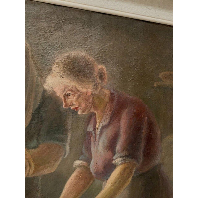 Lively Scene, 20th Century, Oil on Canvas For Sale - Image 6 of 15