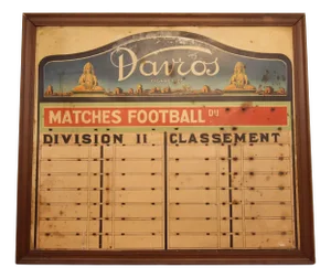 Soccer Matches Schedule Sign, 1920s
