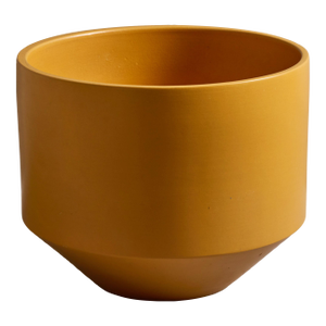 Large 1970s Gainey Mustard Ceramic Planter