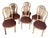 Louis XIV Ballon Back Dining Chairs Set of 6 (1970's) For Sale