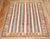 Boho Chic Vintage Zabihi Collection Inspired Striped Turkish Konya Square Rug For Sale - Image 3 of 9