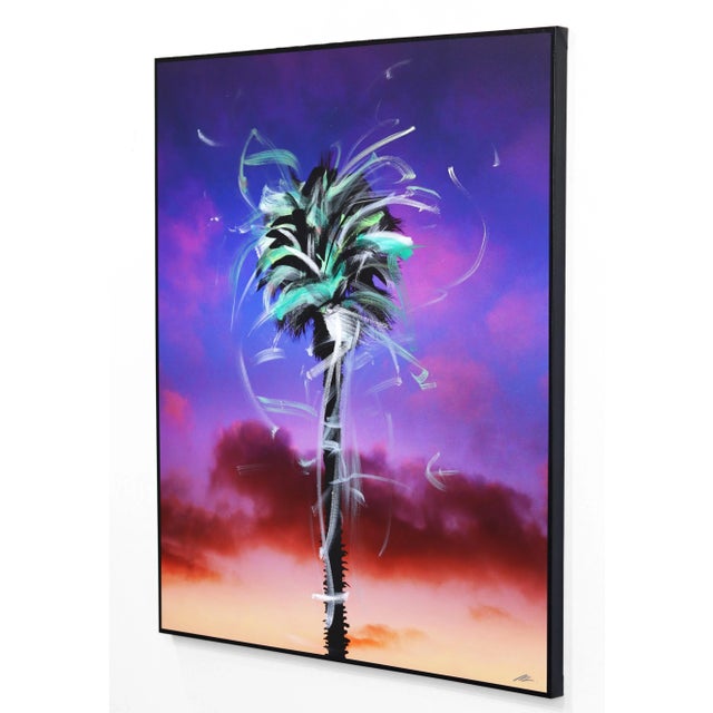 "Hermosa Single Palm - Red Dusk" Original Artwork by Pete Kasprzak For Sale In Los Angeles - Image 6 of 10