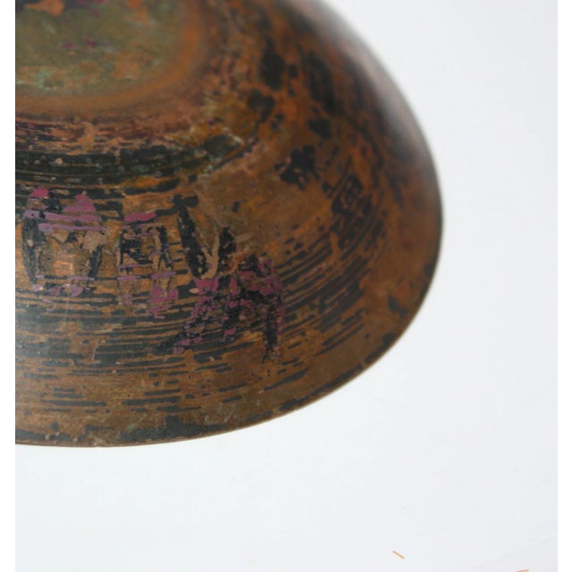 Modernist Green Enamel on Copper Dish With Glass Decoration For Sale - Image 11 of 12