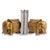 Asian Antique Royal Gold Elephant Bookends, Set of 2 For Sale - Image 3 of 8