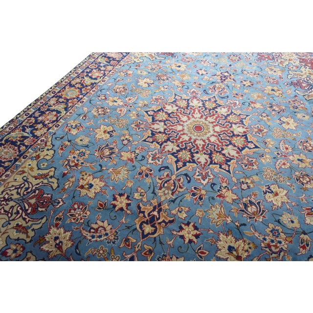 Middle Eastern Hand-Knotted Isfahan Rug For Sale - Image 5 of 14