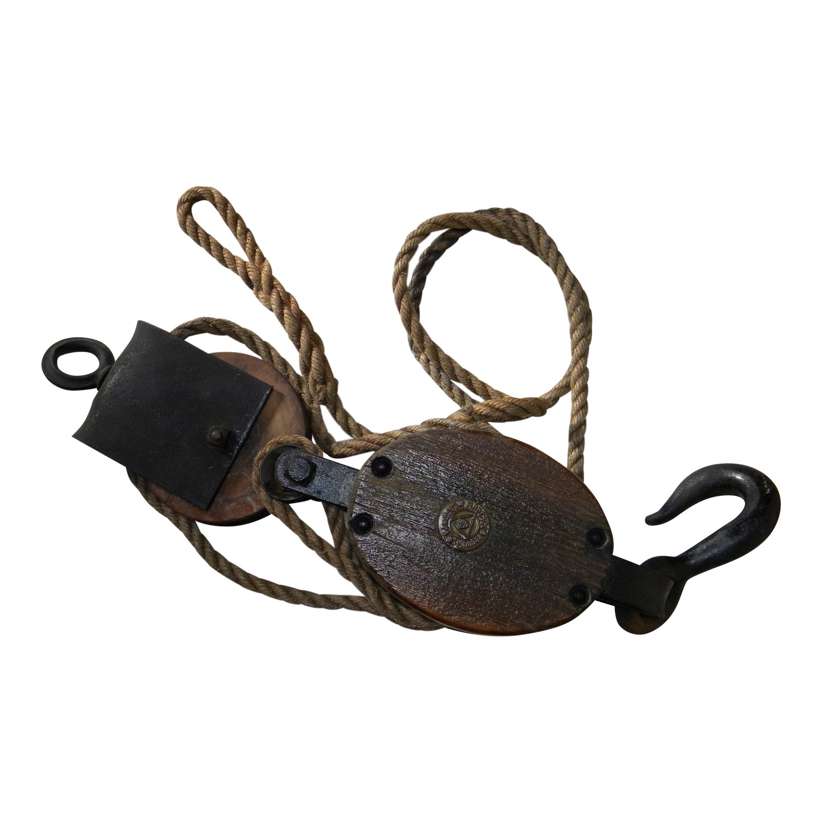 Antique Block & Tackle Pulley System Chairish