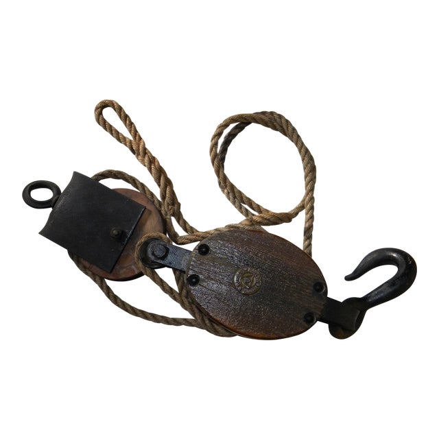 Antique Block & Tackle Pulley System Chairish