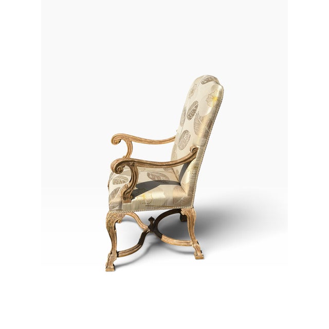 18th C Style Dennis & Leen Hampton Court Regency Arm Chair For Sale In Los Angeles - Image 6 of 7