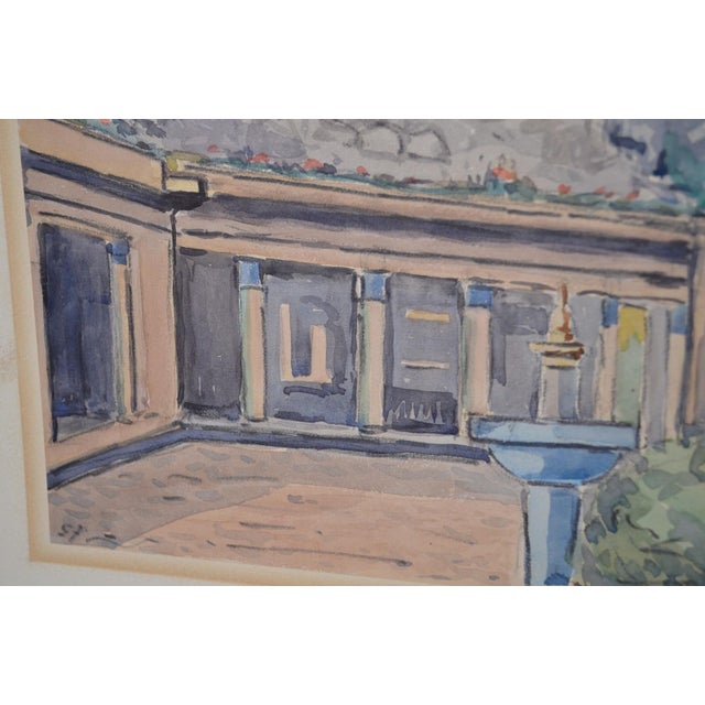 Georges Massie (French 1900-1975) Watercolor "Bagnoles De L'orne. Thermal Establishment", 1957, Signed For Sale - Image 11 of 13