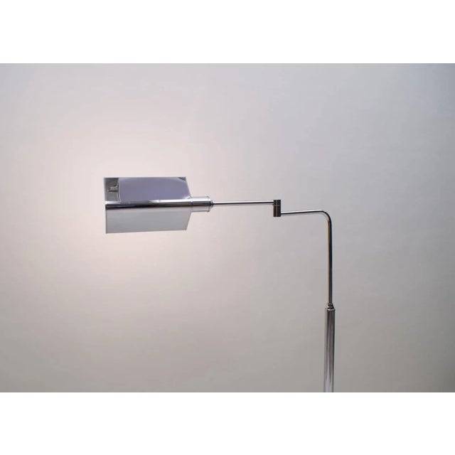 Silver German Chrome Swivel Floor Lamp, 1970s For Sale - Image 8 of 14