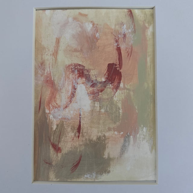 Original Abstract Acrylic Painting on Heavyweight Paper Matted and Framed Created by myself, Dawn Lensing. Please check...