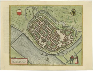 AntiqueMap of the City of Deventer, 1588