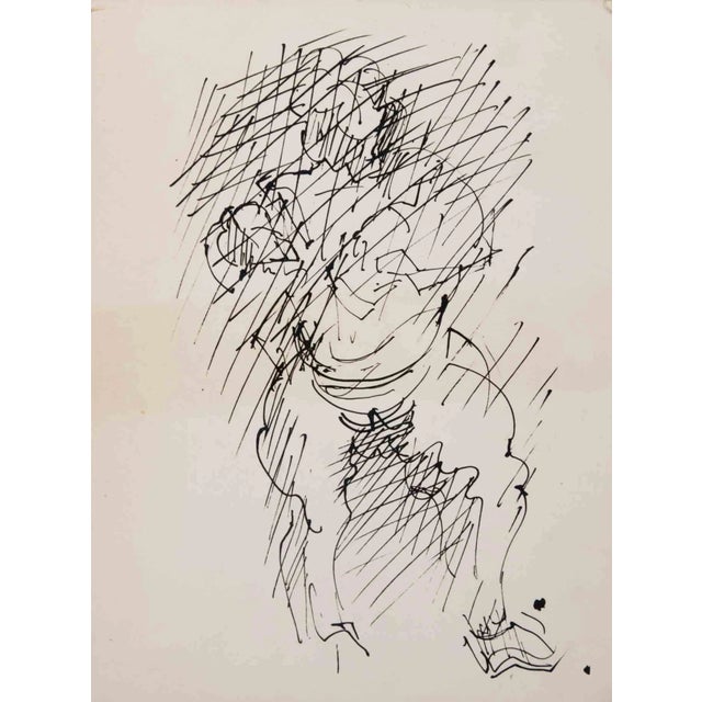 William Richard, Figure, Original Drawing, Mid 20th-Century For Sale
