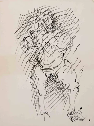 William Richard, Figure, Original Drawing, Mid 20th-Century
