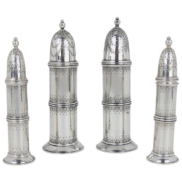Marie Zimmermann Silver Salt and Pepper Shaker Set For Sale