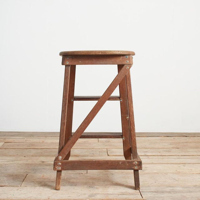 Antique Short Library Stepladders For Sale - Image 6 of 8