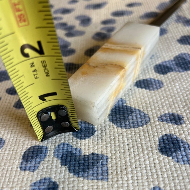 Stone Vintage Letter/Envelope Opener With Marble Handle For Sale - Image 7 of 7