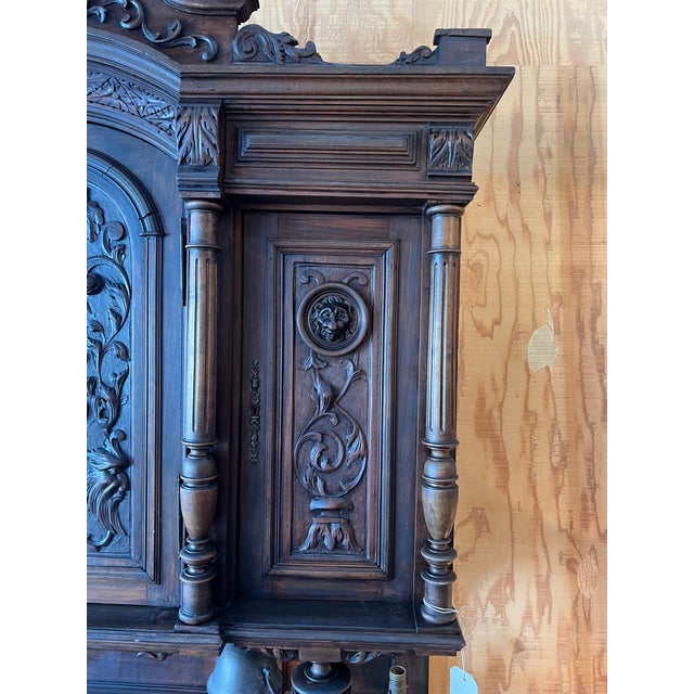 Brown European Carved Wood Hutch or Cabinet For Sale - Image 8 of 8