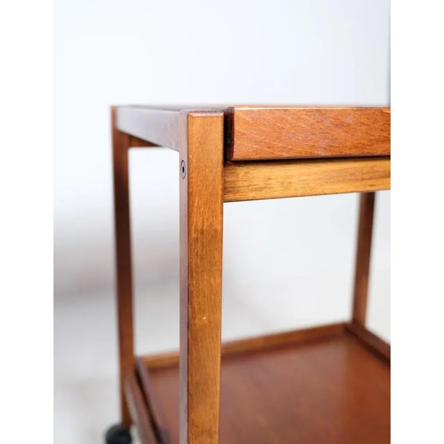 Brown Roll Coffee Tables with Serving Tray in Walnut, 1960s, Set of 2 For Sale - Image 8 of 13