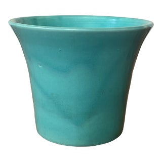 Mid 20th Century Teal Bauer California Planter #6 For Sale
