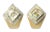 14K White Gold Aquamarine & Diamond Drop Earrings Elegant 14K white gold earrings featuring 32 round single-cut diamonds...