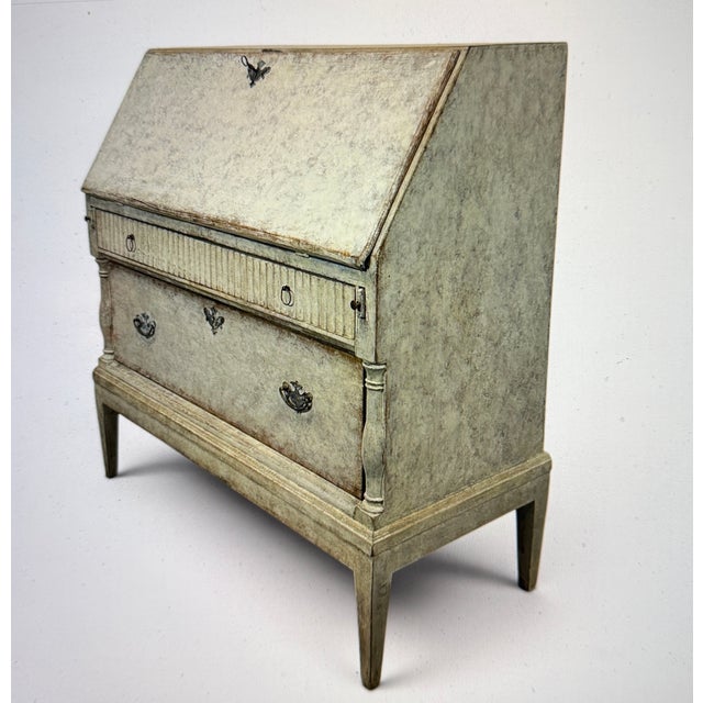 Mid 19th Century Antique Gustavian Secretaire in Wood, 1860 For Sale - Image 5 of 6