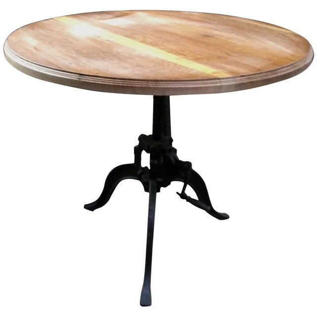Black Italian 40s Adjustable Industrial Table For Sale - Image 8 of 8