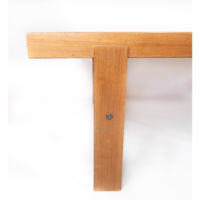 Tan Coffee Table in Teak with Tiles of Danish Design, 1960s For Sale - Image 8 of 15