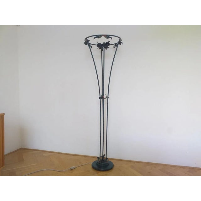 Metal Floor Lamp in Art Nouveau Style, 1950s For Sale - Image 7 of 13